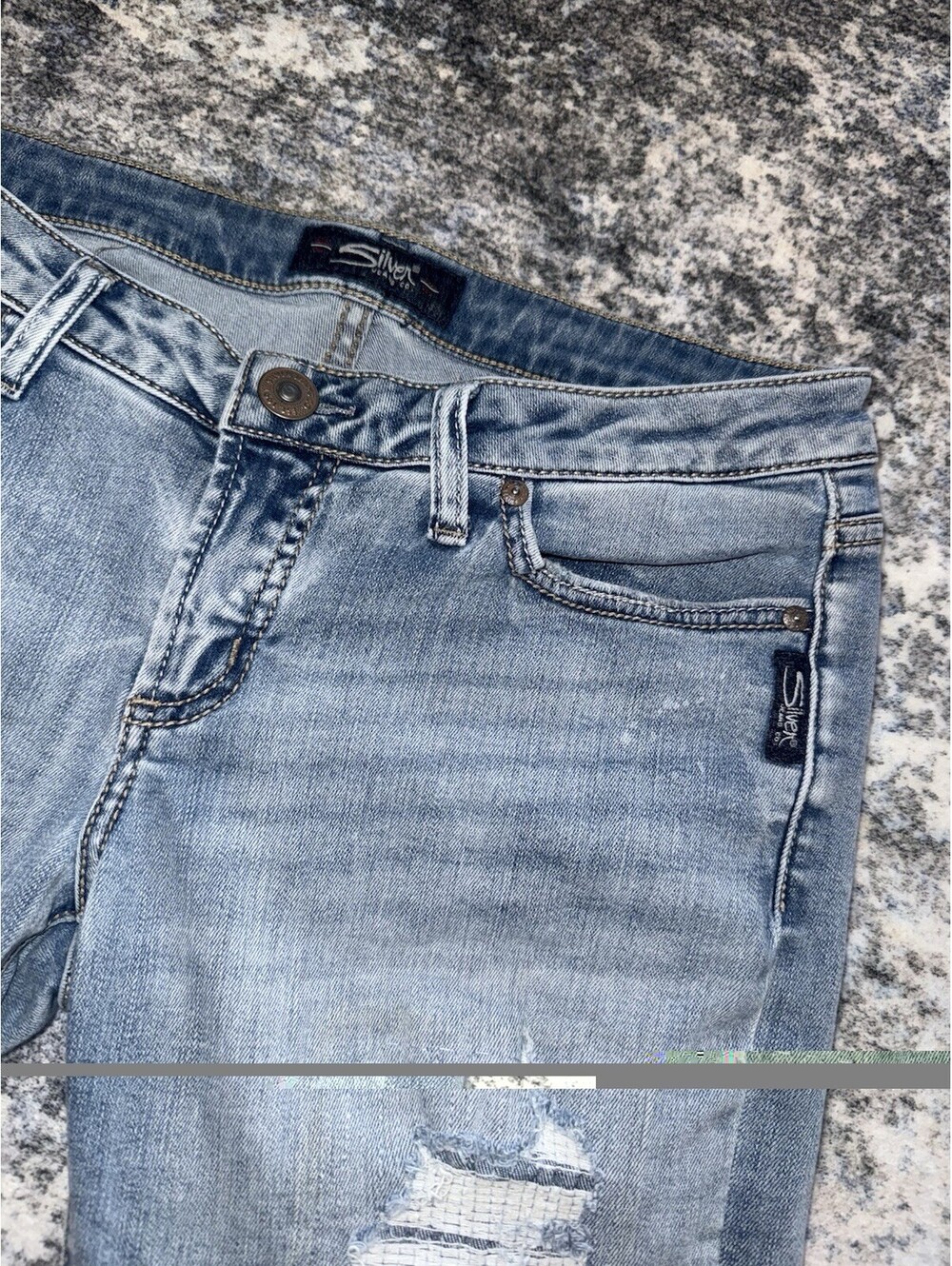 Silver Jeans Co Tuesday Super Skinny Jeans Womens W30 L29 Distressed Light Wash